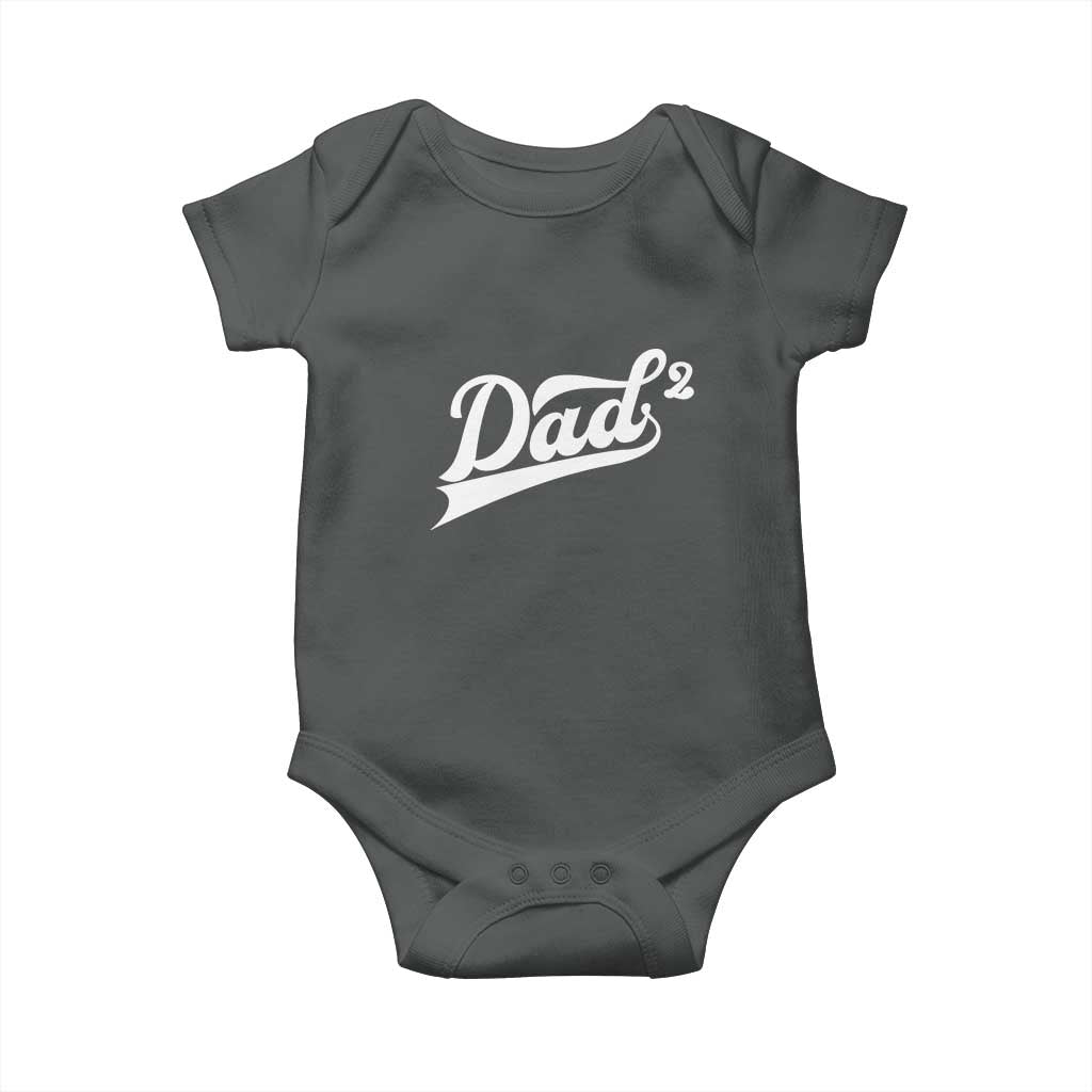 Dad Of Two Baby Onesie Funny Daddy 2 Promoted for The Second Time TS11 Dark Heather Print Your Wear