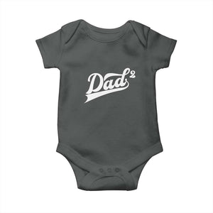 Dad Of Two Baby Onesie Funny Daddy 2 Promoted for The Second Time TS11 Dark Heather Print Your Wear