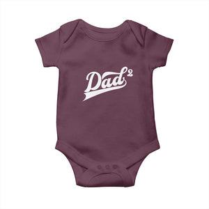 Dad Of Two Baby Onesie Funny Daddy 2 Promoted for The Second Time TS11 Maroon Print Your Wear