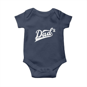 Dad Of Two Baby Onesie Funny Daddy 2 Promoted for The Second Time TS11 Navy Print Your Wear