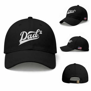 Dad Of Two Baseball Cap Funny Daddy 2 Promoted for The Second Time TS11 Baseball Cap Universal Fit Black Print Your Wear