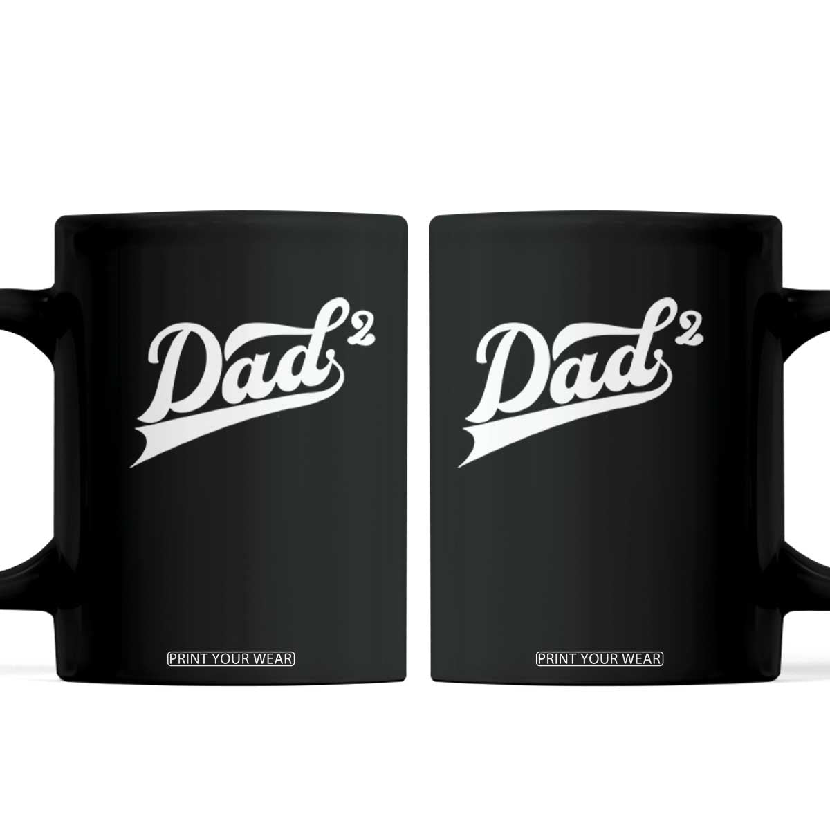 Dad Of Two Coffee Mug Funny Daddy 2 Promoted for The Second Time TS11 Black Print Your Wear