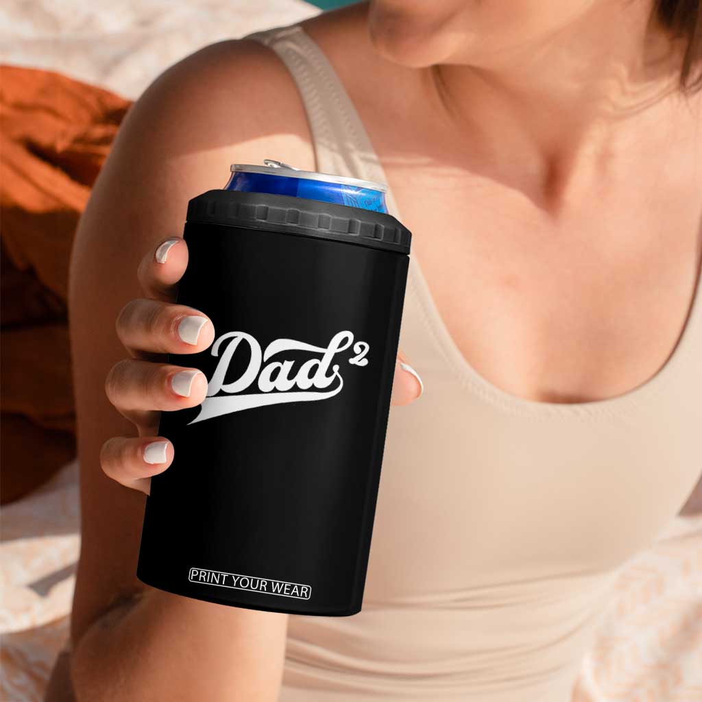 Dad Of Two 4 in 1 Can Cooler Tumbler Funny Daddy 2 Promoted for The Second Time TS11 Print Your Wear