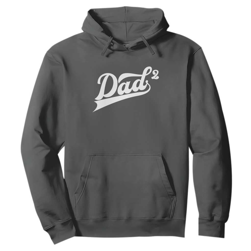 Dad Of Two Hoodie Funny Daddy 2 Promoted for The Second Time TS11 Dark Heather Print Your Wear