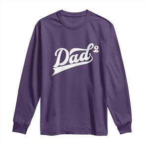Dad Of Two Long Sleeve Shirt Funny Daddy 2 Promoted for The Second Time TS11 Purple Print Your Wear
