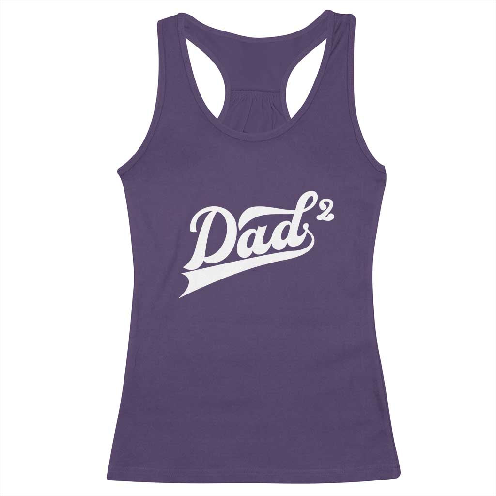 Dad Of Two Racerback Tank Top Funny Daddy 2 Promoted for The Second Time TS11 Purple Print Your Wear