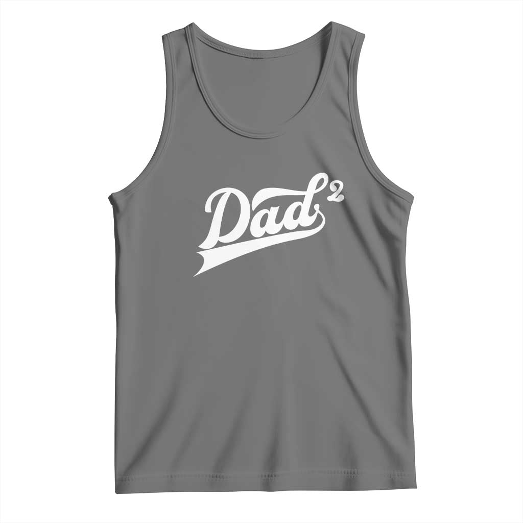Dad Of Two Tank Top Funny Daddy 2 Promoted for The Second Time TS11 Black Heather Print Your Wear