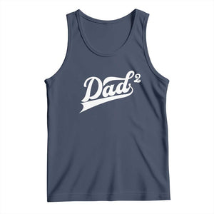 Dad Of Two Tank Top Funny Daddy 2 Promoted for The Second Time TS11 Navy Print Your Wear