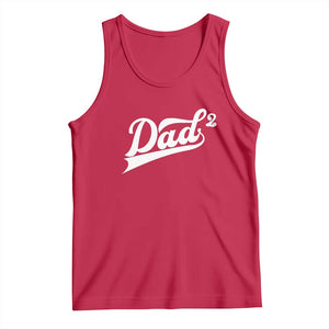 Dad Of Two Tank Top Funny Daddy 2 Promoted for The Second Time TS11 Red Print Your Wear