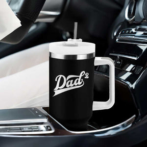 Dad Of Two Tumbler With Handle Funny Daddy 2 Promoted for The Second Time TS11 Print Your Wear