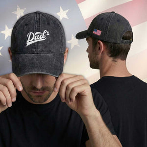 Dad Of Two Washed Cotton Baseball Cap Funny Daddy 2 Promoted for The Second Time TS11 Print Your Wear