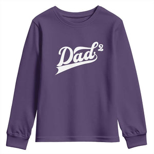 Dad Of Two Youth Sweatshirt Funny Daddy 2 Promoted for The Second Time TS11 Purple Print Your Wear