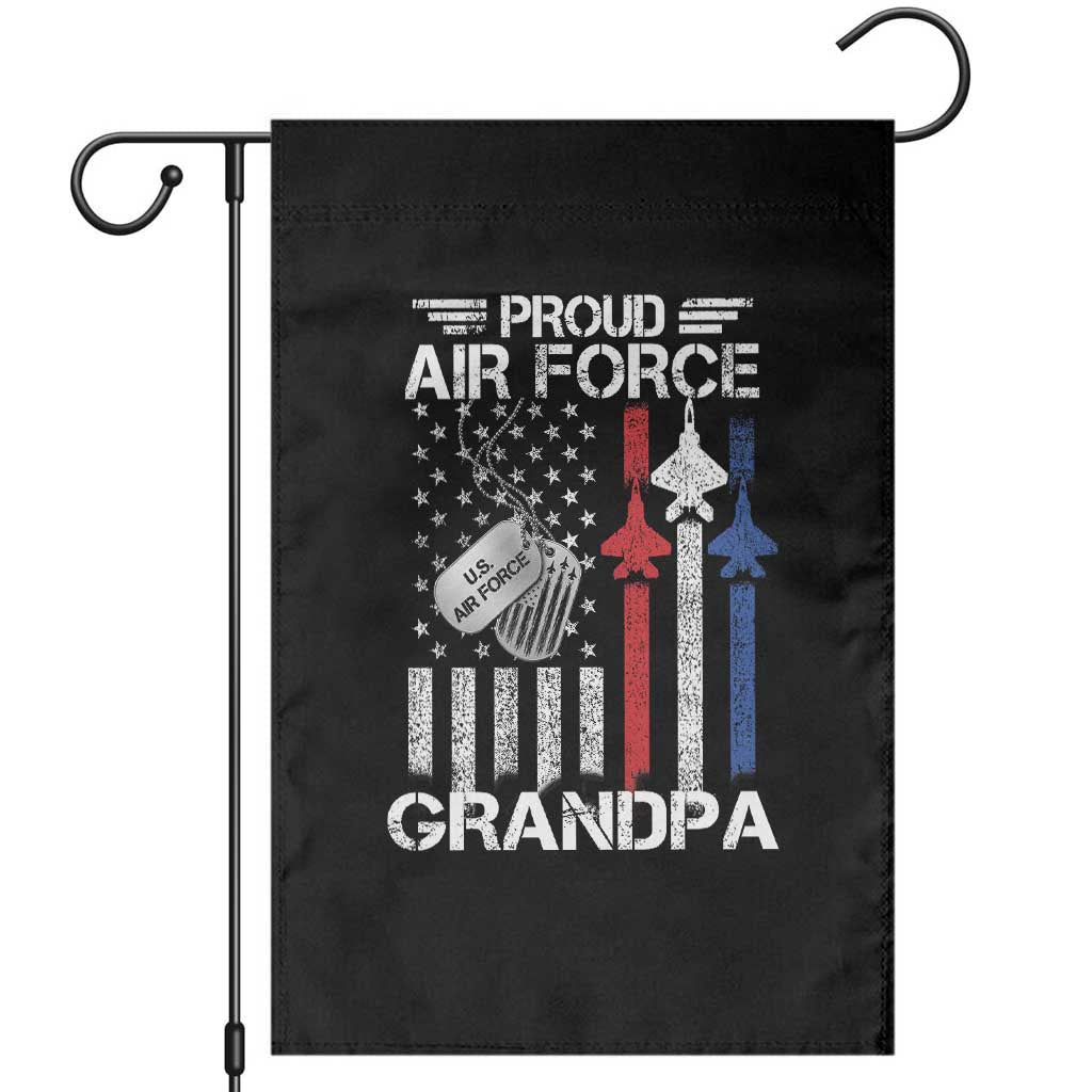 Proud Air Force Grandpa Garden Flag Military Army Grandfather Vintage American Flag TS11 Black Print Your Wear