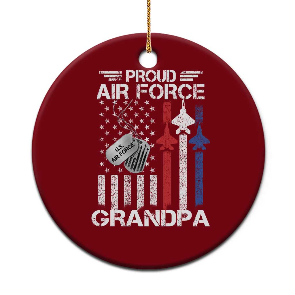 Proud Air Force Grandpa Ceramic Ornament Military Army Grandfather Vintage American Flag TS11 1pc Red Print Your Wear