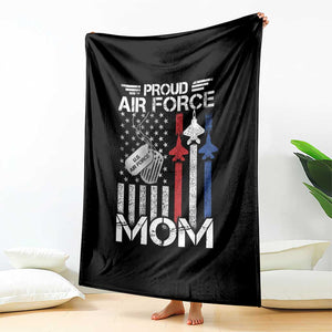 Proud Air Force Mom Throw Blanket Military Army Mama Vintage American Flag TS11 Print Your Wear