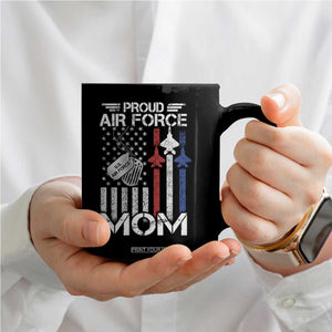 Proud Air Force Mom Coffee Mug Military Army Mama Vintage American Flag TS11 Print Your Wear