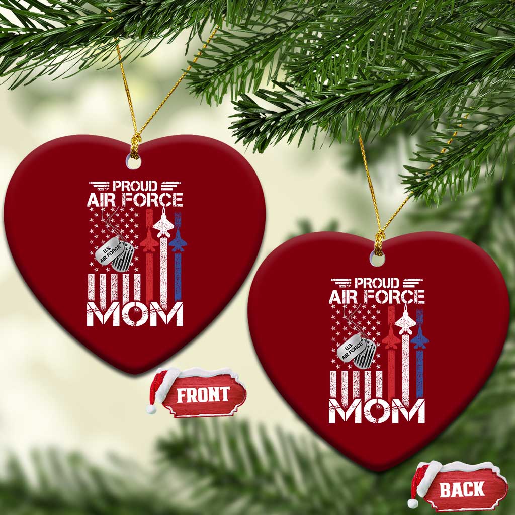 Proud Air Force Mom Ceramic Ornament Military Army Mama Vintage American Flag TS11 Print Your Wear