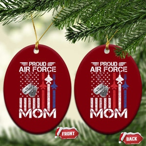 Proud Air Force Mom Ceramic Ornament Military Army Mama Vintage American Flag TS11 Print Your Wear