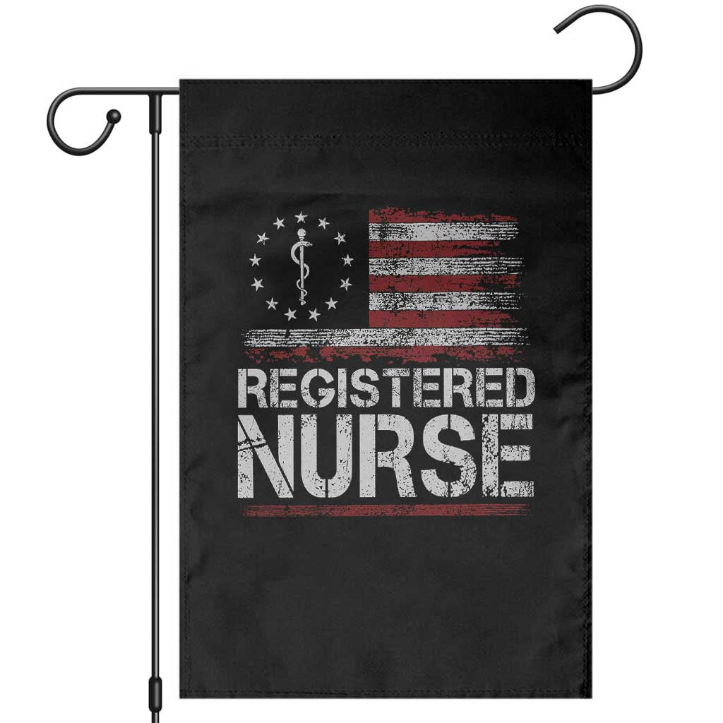 Registered Nurse Garden Flag Vintage American Flag Healthcare Hospital RN Nursing