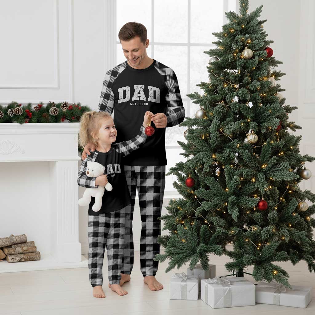 Dad Est 2026 Plaid Pajama Set Promoted To Daddy Fathers Day TS11 White Plaid Print Your Wear