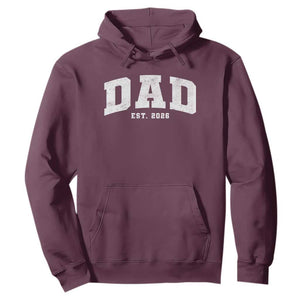 Dad Est 2026 Hoodie Promoted To Daddy Fathers Day TS11 Maroon Print Your Wear