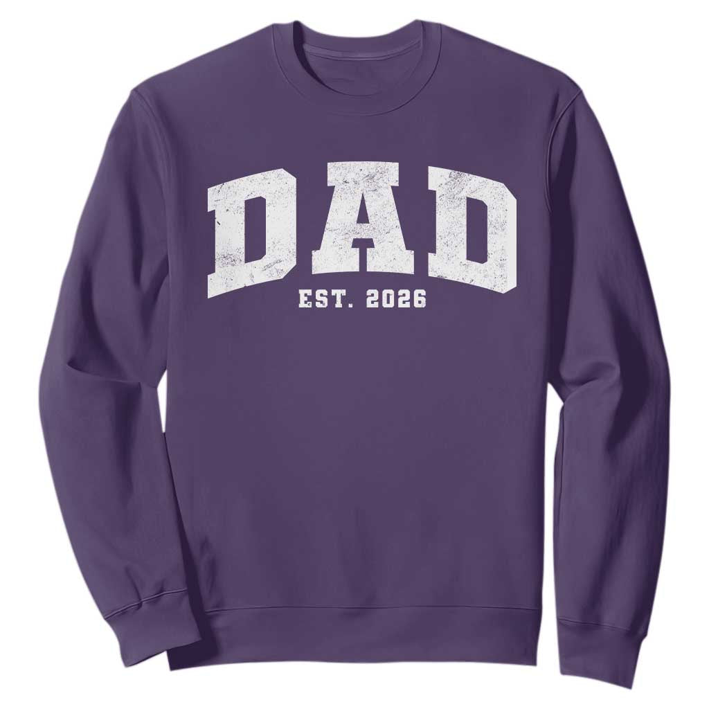 Dad Est 2026 Sweatshirt Promoted To Daddy Fathers Day TS11 Purple Print Your Wear