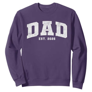 Dad Est 2026 Sweatshirt Promoted To Daddy Fathers Day TS11 Purple Print Your Wear