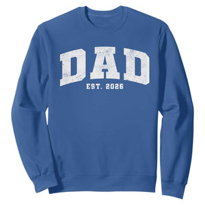 Dad Est 2026 Sweatshirt Promoted To Daddy Fathers Day TS11 Royal Blue Print Your Wear