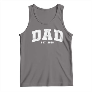Dad Est 2026 Tank Top Promoted To Daddy Fathers Day TS11 Deep Heather Print Your Wear