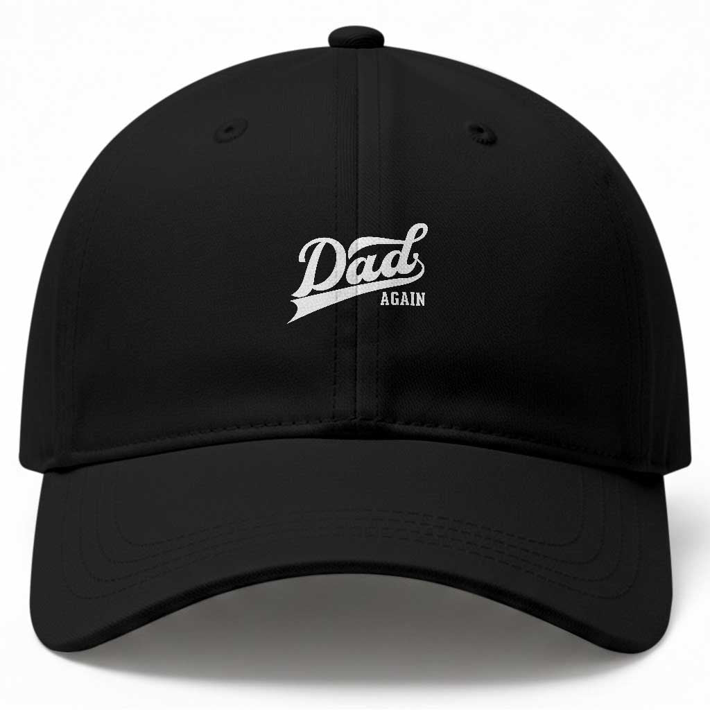Promoted To Dad Again Baseball Cap Funny Daddy Again Pregnancy Announcement TS11 Print Your Wear