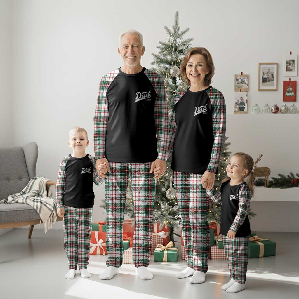Promoted To Dad Again Plaid Pajama Set Funny Daddy Again Pregnancy Announcement TS11 Christmas Plaid Print Your Wear