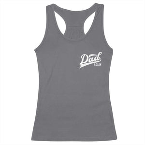 Promoted To Dad Again Racerback Tank Top Funny Daddy Again Pregnancy Announcement TS11 Charcoal Print Your Wear