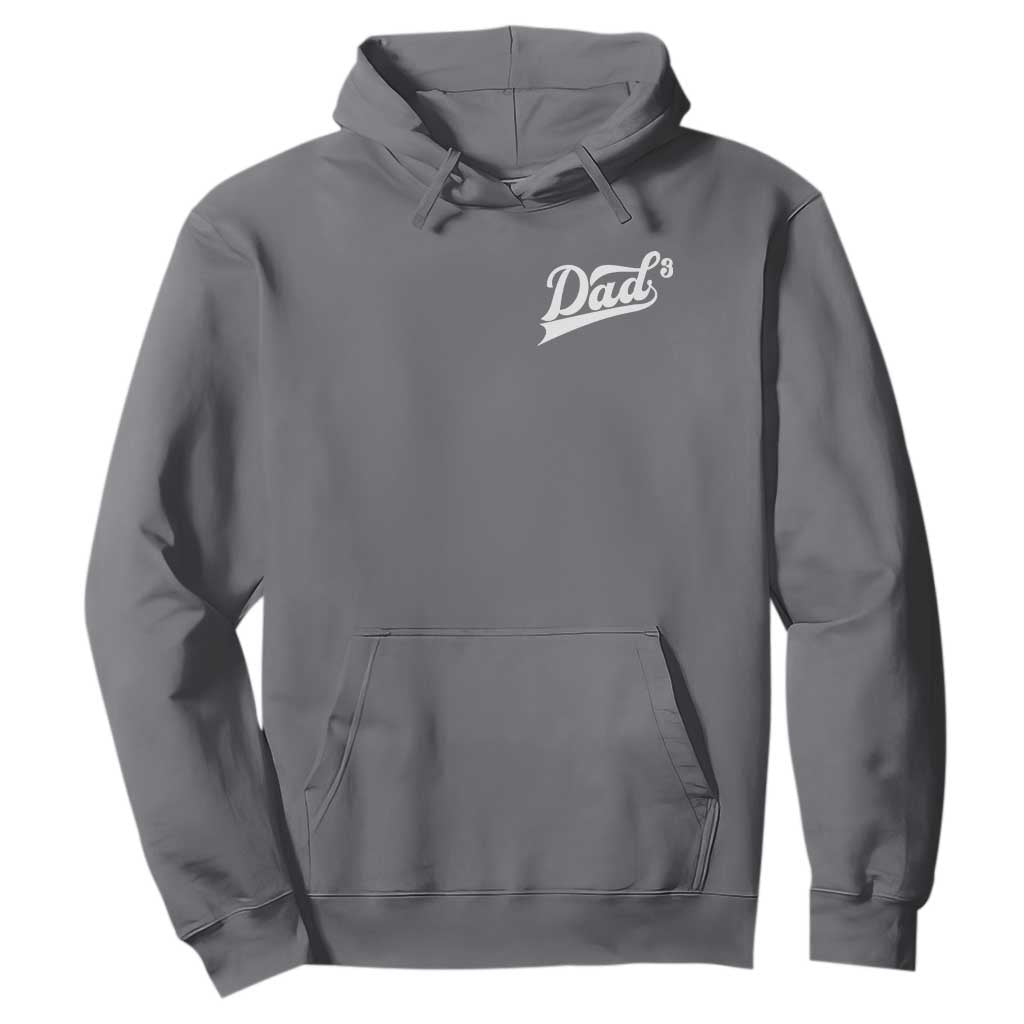 Dad Of Three Hoodie Funny Daddy Cubed Promoted for The Third Time TS11 Charcoal Print Your Wear