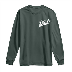 Dad Of Three Long Sleeve Shirt Funny Daddy Cubed Promoted for The Third Time TS11 Dark Forest Green Print Your Wear
