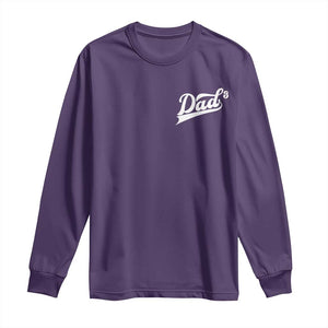 Dad Of Three Long Sleeve Shirt Funny Daddy Cubed Promoted for The Third Time TS11 Purple Print Your Wear