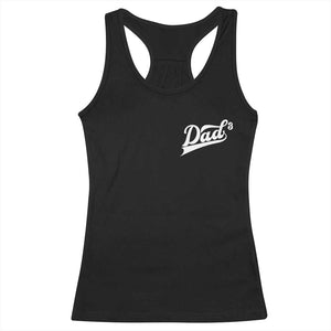 Dad Of Three Racerback Tank Top Funny Daddy Cubed Promoted for The Third Time TS11 Black Print Your Wear