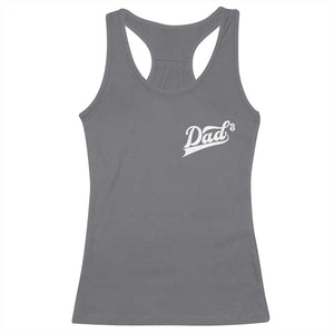 Dad Of Three Racerback Tank Top Funny Daddy Cubed Promoted for The Third Time TS11 Charcoal Print Your Wear