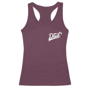 Dad Of Three Racerback Tank Top Funny Daddy Cubed Promoted for The Third Time TS11 Maroon Print Your Wear