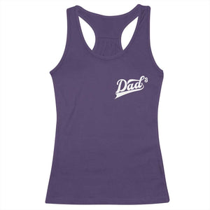 Dad Of Three Racerback Tank Top Funny Daddy Cubed Promoted for The Third Time TS11 Purple Print Your Wear