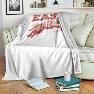 Easy Tiger Throw Blanket Vintage Distressed Tiger Trendy Grunge Indie Boho TS11 Print Your Wear
