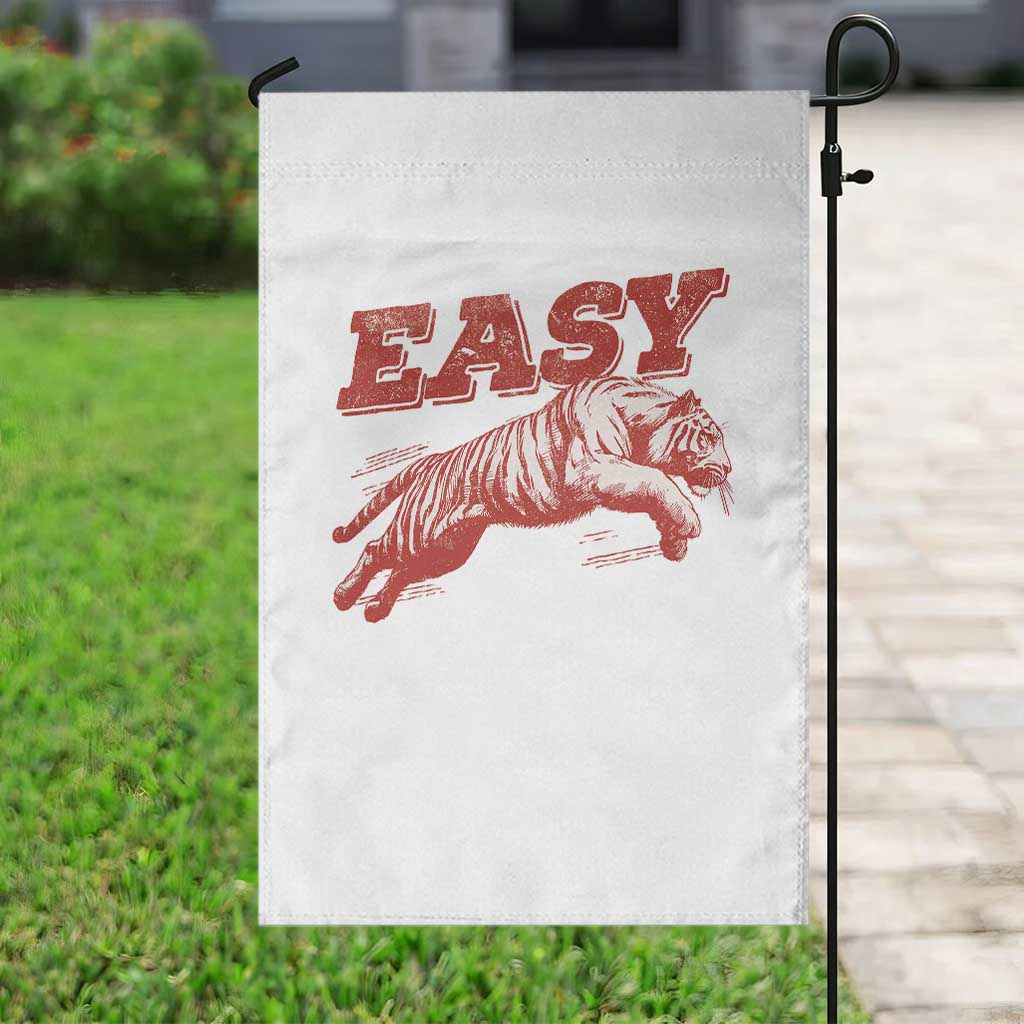 Easy Tiger Garden Flag Vintage Distressed Tiger Trendy Grunge Indie Boho TS11 Print Your Wear