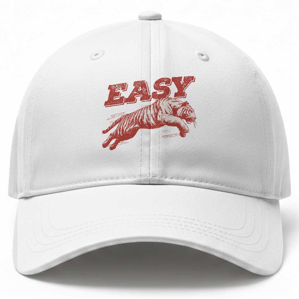 Easy Tiger Baseball Cap Vintage Distressed Tiger Trendy Grunge Indie Boho TS11 Print Your Wear
