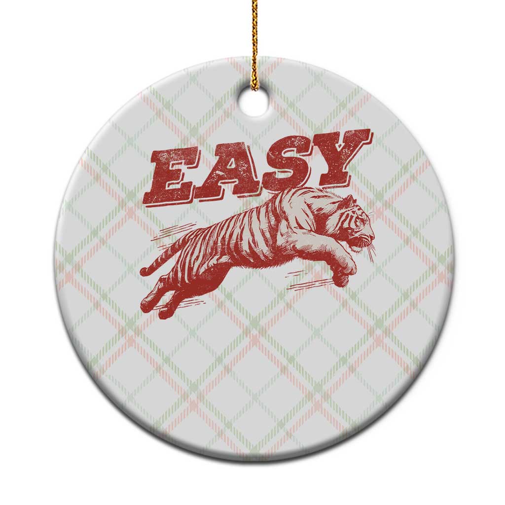 Easy Tiger Ceramic Ornament Vintage Distressed Tiger Trendy Grunge Indie Boho TS11 1pc Christmas Plaid Print Your Wear