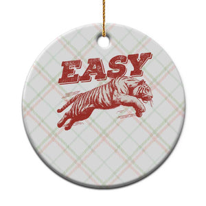 Easy Tiger Ceramic Ornament Vintage Distressed Tiger Trendy Grunge Indie Boho TS11 1pc Christmas Plaid Print Your Wear