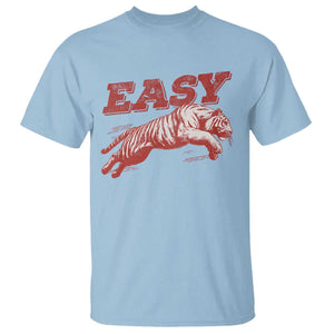 Easy Tiger T Shirt Vintage Distressed Tiger Trendy Grunge Indie Boho TS11 Light Blue Print Your Wear