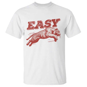 Easy Tiger T Shirt Vintage Distressed Tiger Trendy Grunge Indie Boho TS11 White Print Your Wear