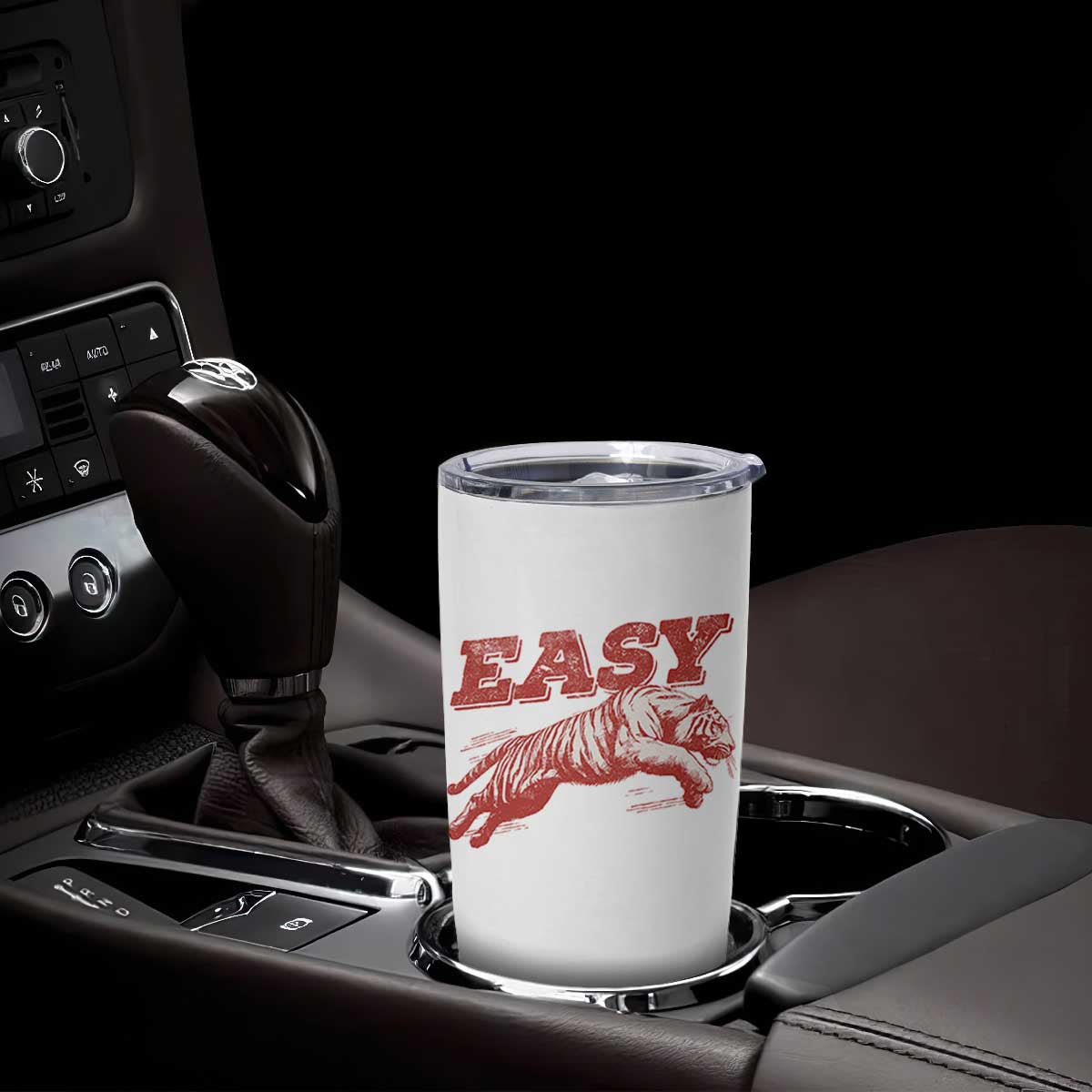 Easy Tiger Tumbler Cup Vintage Distressed Tiger Trendy Grunge Indie Boho TS11 Print Your Wear