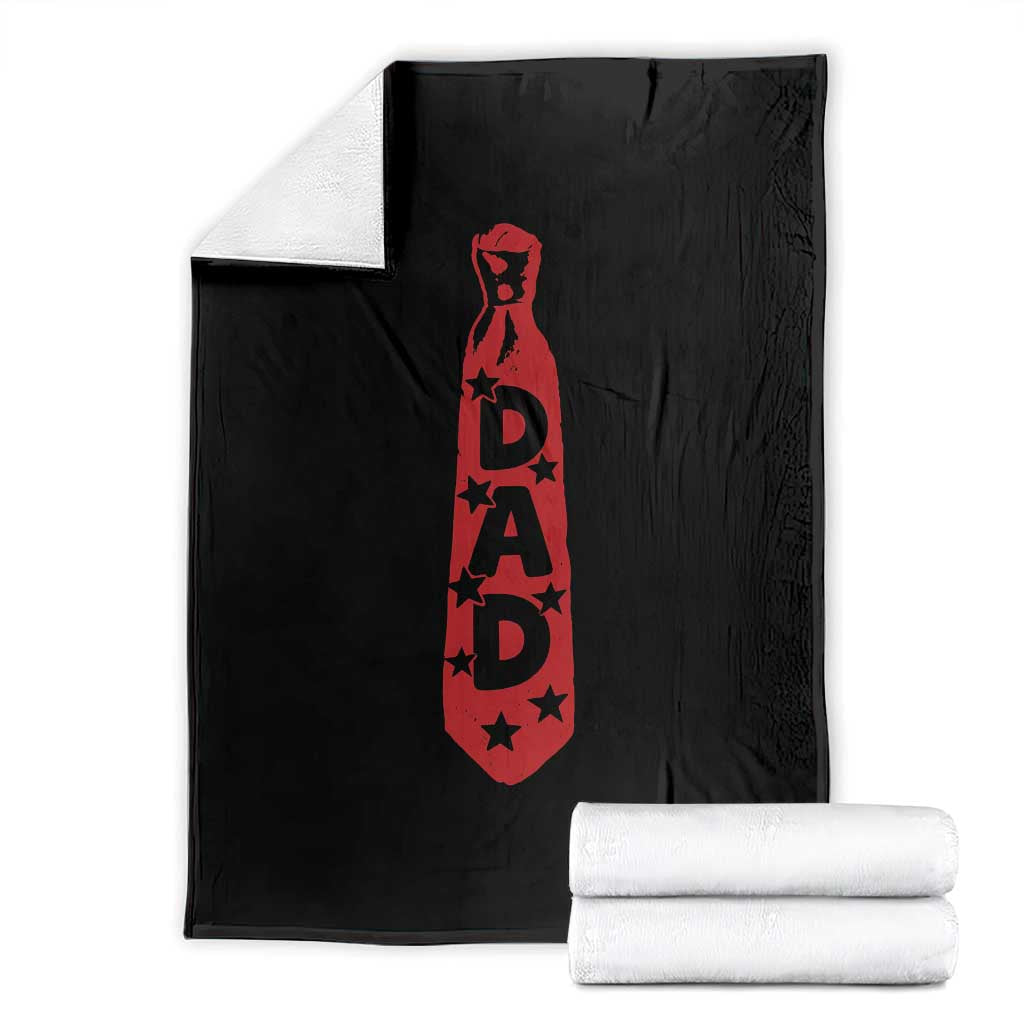 Dad Tie Star Music Lover Fathers Day Throw Blanket TS11 Black Print Your Wear