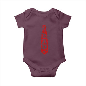 Dad Tie Star Music Lover Fathers Day Baby Onesie TS11 Maroon Print Your Wear