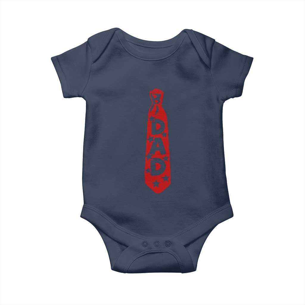 Dad Tie Star Music Lover Fathers Day Baby Onesie TS11 Navy Print Your Wear